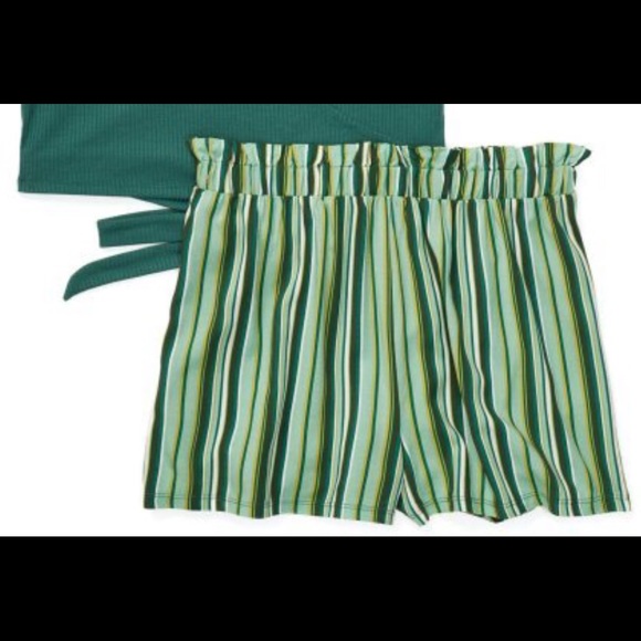 Chic Wrap Top and High Waisted Shorts Lounge Set - Picture 2 of 5